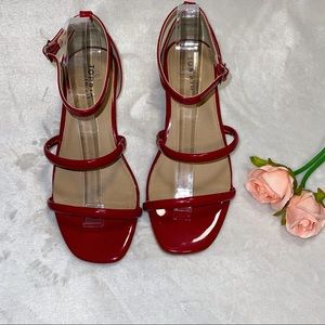 NWOT Torrid Patent Red Sandals kitten heel